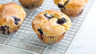 Our Best Easy Blueberry Muffins  You only need one bowl to make this easy blueberry muffins [upl. by Nnayecats]