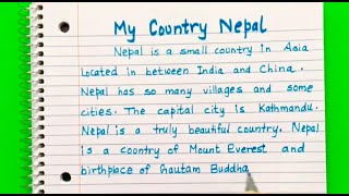 My Country Nepal Easy Essay in English [upl. by Drawyah719]