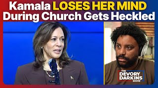 Kamala LOSES HER MIND Gets HECKLED during Church Speech [upl. by Danby]