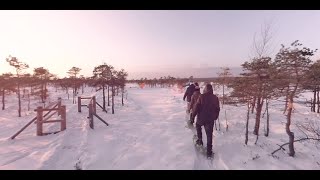 Winter sunset at the Kemeri National Park [upl. by Dimitri124]