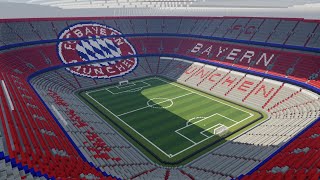 Minecraft  MEGABUILD  Allianz Arena Bayern Munich Official  DOWNLOAD [upl. by Ellora]