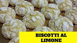 Biscotti al Limone Croccanti fuori e Morbidi dentrosenza burro [upl. by Aibos]