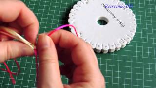 Tutorial como hacer una pulsera con kumihimo redondo dos colores [upl. by Cath159]