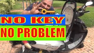 How to open your scooter Seat lock with no key [upl. by Wainwright]