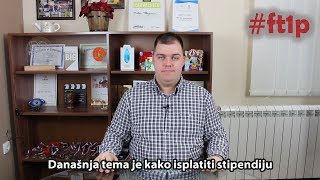 Kako isplatiti STIPENDIJU  PORESKA UPRAVA  FT1P sve o porezima u Srbiji [upl. by Ahsinit]