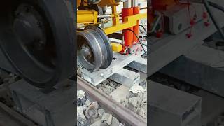 Track machine Rerailing system train indianrailwaytracks railwaytrackman rerailing derailment [upl. by Inaluahek961]