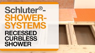 How to Recess a Floor for a Curbless Shower with the Schluter®Shower System [upl. by Aelegna]