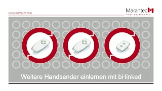 Marantec  Weitere Handsender einlernen mit bi·linked [upl. by Parik]