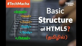 HTML5 Course  04 Basic Structure of HTML5   TamilTutorial  CyberDude Networks [upl. by Ecyal]