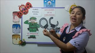 SERVIDORES DE MI COMUNIDAD EL POLICÍA  para niños de 3 años [upl. by Dobrinsky92]