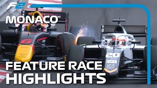 F2 Feature Race Highlights  2021 Monaco Grand Prix [upl. by Nodnal]