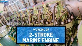 Working of Main Engine in Ship marine engine 2stroke [upl. by Otrevlig]