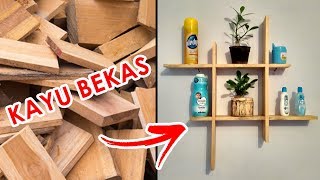 CARA MEMBUAT RAK DINDING DARI KAYU [upl. by Ahsasal]