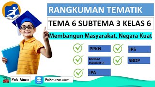 RANGKUMAN PELAJARAN TEMATIK KELAS 6 TEMA 6 SUBTEMA 3 PEMBELAJARAN 1 2 3 4 5 dan 6 [upl. by Kauppi]