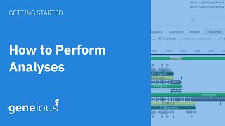 How To Perform Analyses in Geneious Prime [upl. by Atiuqel942]