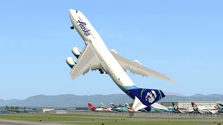 Giant Boeing 747 Vertical Takeoff  XPlane 11 [upl. by Annaerb]