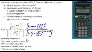 Loan Payment Formula [upl. by Aihpos283]