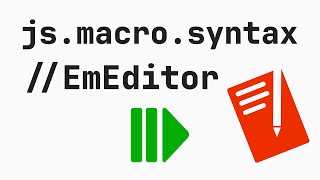 JavaScript Macro syntax  EmEditor [upl. by Ynaffital608]