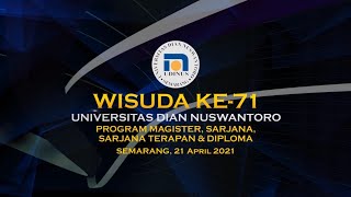 WISUDA KE  71 UNIVERSITAS DIAN NUSWANTORO [upl. by Salli]