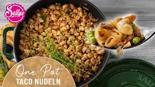 One Pot Taco Pasta  würzige cremige 20 Minuten Nudelpfanne  Sallys Welt [upl. by Petr]