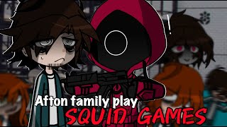 Afton Family Play Squid Game  Gacha Club [upl. by Adnaloj]