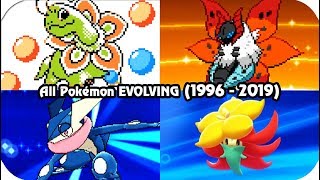 Evolution of Pokémon Evolving Animations 1996  2019 [upl. by Tamsky]