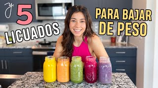 5 LICUADOS PARA BAJAR DE PESO para la Semana Yovana [upl. by Attenaz]