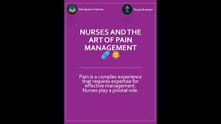 Pain management A challenge where nurses excel with their art and knowledge 🩹🌟 Nursing Pain [upl. by Ailefo42]