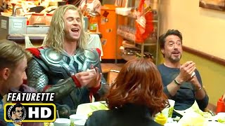 THE AVENGERS 2012 Filming the Shawarma Scene HD Behind the Scenes [upl. by Enomad]