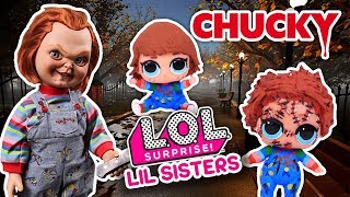 CHUCKY el MUÑECO Diabolico 🔪en Muñecas LOL LiL SISTERs Juguetes y Transformaciones Fantásticas [upl. by Atsugua]