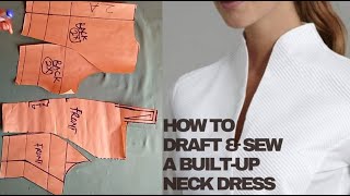 How to Draft a BuiltUp Neckline explained [upl. by Anehsat]