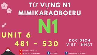 ✔✔✔ N1 mimikara oboeru  Từ vựng Unit 6 481530 [upl. by Argile]