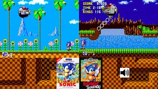 Sonic the hedgehog Sega Genesis vs Sega Master system playthrough [upl. by Sibelle]