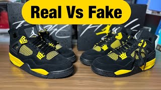 Air Jordan 4 Thunder Real Vs Fake Review [upl. by Nikki]