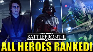 All Star Wars Battlefront 2 Heroes RANKED from Worst to Best Final [upl. by Whyte265]