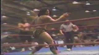 The New Wild Samoans Sika amp Great Kokina AKA Yokozuna with Tonga Kid Texas All Star Wrestling 1986 [upl. by Adniroc]