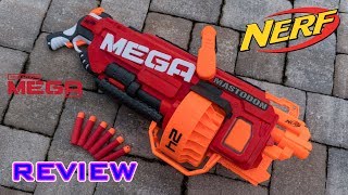 REVIEW Nerf Mega Mastodon Unboxing Review amp Firing Test [upl. by Iht]