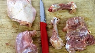 How To Debone A Chicken Thigh [upl. by Leunamme]