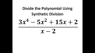 Divide Using Synthetic Division [upl. by Elmaleh]