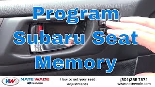 How To Program Subaru Seat Memory [upl. by Aay]