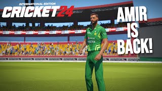 AMIR IS BACK  INDIA VS PAKISTAN SERIES 1ST MATCH  CRICKET 24 GAMEPLAY [upl. by Llovera425]