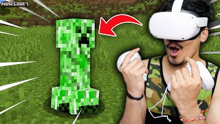 I Played Minecraft In VR 😂 FUNNY [upl. by Gnanmos703]