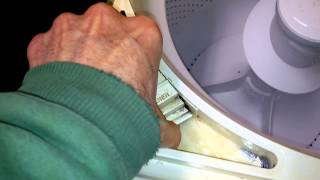 Kenmore washer removing fabric softener dispenser for cleaning [upl. by Naesed912]