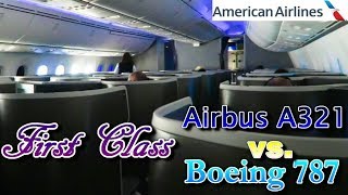 First Class on Airbus A321 vs Boeing 787 American Airlines DFW to LAX [upl. by Aitnauq]