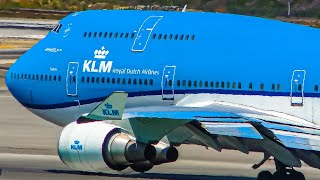 26 OUTSTANDING Boeing 747 Landings amp Takeoffs  GOODBYE KLM Boeing 747 [upl. by Valentia983]