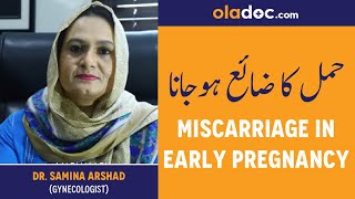 Miscarriage in Early Pregnancy Urdu Hindi Hamal Zaya Kyun Hota Hai Baby Loss Spontaneous Abortion [upl. by Nohsar467]