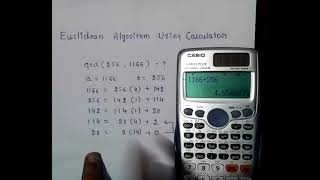 How To Solve Euclidean Algorithm Using Calculator [upl. by Tench]