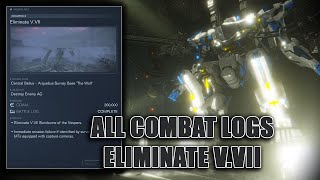 All Combat Logs  Eliminate VVII  Armored Core 6 [upl. by Inalem395]