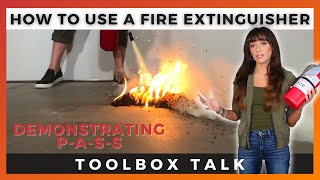 How to Use a Fire Extinguisher Using the PASS Method  By Ally Safety [upl. by Carolyne]