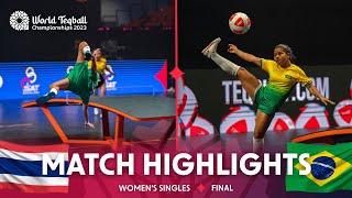 World Teqball Championships  Womens Singles Final  Highlights [upl. by Ariaes]